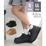 【24年秋冬新作】厚底 プラットフォーム スニーカーライク モカシンシューズ | DEMETER | 詳細画像1 