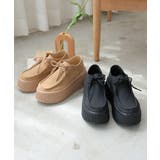 【24年秋冬新作】厚底 プラットフォーム スニーカーライク モカシンシューズ | DEMETER | 詳細画像2 