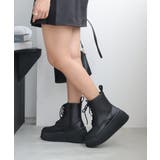 【24年秋冬新作】厚底 プラットフォーム レースアップ ショートブーツ | DEMETER | 詳細画像13 