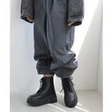 【24年秋冬新作】厚底 プラットフォーム レースアップ ショートブーツ | DEMETER | 詳細画像17 