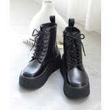 【24年秋冬新作】厚底 プラットフォーム レースアップ ショートブーツ | DEMETER | 詳細画像22 