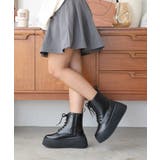 【24年秋冬新作】厚底 プラットフォーム レースアップ ショートブーツ | DEMETER | 詳細画像25 