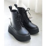 【24年秋冬新作】厚底 プラットフォーム レースアップ ショートブーツ | DEMETER | 詳細画像3 