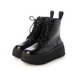 【24年秋冬新作】厚底 プラットフォーム レースアップ ショートブーツ | DEMETER | 詳細画像30 