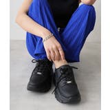 ブラック | 【25年春夏新作】軽量厚底 ボリュームソール ダッドスニーカー | DEMETER