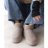 オーク | 【24年秋冬再販】厚底ソール ボリュームファー ショート丈 ムートンブーツ | DEMETER