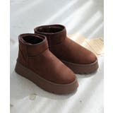 【24年秋冬再販】厚底ソール ボリュームファー ショート丈 ムートンブーツ | DEMETER | 詳細画像39 