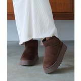 【24年秋冬再販】厚底ソール ボリュームファー ショート丈 ムートンブーツ | DEMETER | 詳細画像40 