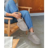 【24年秋冬再販】厚底ソール ボリュームファー ショート丈 ムートンブーツ | DEMETER | 詳細画像46 