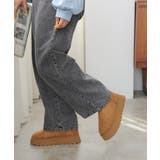 【24年秋冬再販】厚底ソール ボリュームファー ショート丈 ムートンブーツ | DEMETER | 詳細画像56 