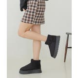 【24年秋冬再販】厚底ソール ボリュームファー ショート丈 ムートンブーツ | DEMETER | 詳細画像63 