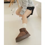 【24年秋冬再販】厚底ソール ボリュームファー ショート丈 ムートンブーツ | DEMETER | 詳細画像76 