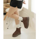 【24年秋冬再販】厚底ソール ボリュームファー ショート丈 ムートンブーツ | DEMETER | 詳細画像78 