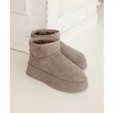 【24年秋冬再販】厚底ソール ボリュームファー ショート丈 ムートンブーツ | DEMETER | 詳細画像80 