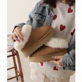 【24年秋冬新作】厚底ソール ボリュームファー アンクル丈 ムートンブーツ | DEMETER | 詳細画像62 