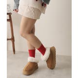 【24年秋冬新作】厚底ソール ボリュームファー アンクル丈 ムートンブーツ | DEMETER | 詳細画像65 