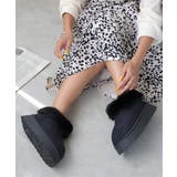 【24年秋冬新作】厚底ソール ボリュームファー アンクル丈 ムートンブーツ | DEMETER | 詳細画像70 