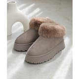 【24年秋冬新作】厚底ソール ボリュームファー アンクル丈 ムートンブーツ | DEMETER | 詳細画像75 