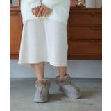 【24年秋冬新作】厚底ソール ボリュームファー アンクル丈 ムートンブーツ | DEMETER | 詳細画像77 