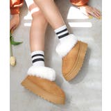 【24年秋冬新作】厚底ソール ボリュームファー アンクル丈 ムートンブーツ | DEMETER | 詳細画像82 