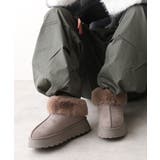 オーク | 【24年秋冬新作】厚底ソール ボリュームファー アンクル丈 ムートンブーツ | DEMETER