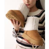 キャメル | 【25年秋冬新作】厚底 ファーカバー ミニ丈 ムートンブーツ | DEMETER