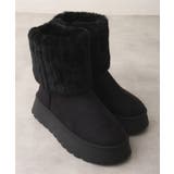 【25年秋冬新作】厚底 ファーカバー ミニ丈 ムートンブーツ | DEMETER | 詳細画像4 