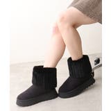 【25年秋冬新作】厚底 ファーカバー ミニ丈 ムートンブーツ | DEMETER | 詳細画像6 