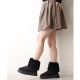 【25年秋冬新作】厚底 ファーカバー ミニ丈 ムートンブーツ | DEMETER | 詳細画像9 