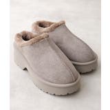 【25年秋冬新作】厚底 デザインソール ボリュームファー ムートンシューズ | DEMETER | 詳細画像13