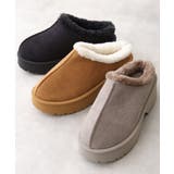 【25年秋冬新作】厚底 デザインソール ボリュームファー ムートンシューズ | DEMETER | 詳細画像2