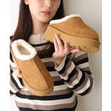 【25年秋冬新作】厚底 デザインソール ボリュームファー ムートンシューズ | DEMETER | 詳細画像21