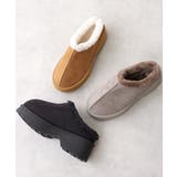 【25年秋冬新作】厚底 デザインソール ボリュームファー ムートンシューズ | DEMETER | 詳細画像3