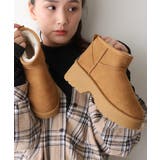 【25年秋冬新作】厚底 デザインソール ボリュームファー ムートンブーツ | DEMETER | 詳細画像24 