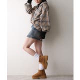 【25年秋冬新作】厚底 デザインソール ボリュームファー ムートンブーツ | DEMETER | 詳細画像28 