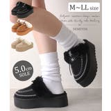 【25年秋冬新作】厚底 プラットフォーム モカシンデザイン ムートンシューズ | DEMETER | 詳細画像1 