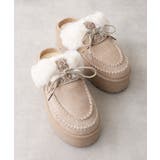 【25年秋冬新作】厚底 プラットフォーム モカシンデザイン ムートンシューズ | DEMETER | 詳細画像19 