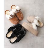 【25年秋冬新作】厚底 プラットフォーム モカシンデザイン ムートンシューズ | DEMETER | 詳細画像3 