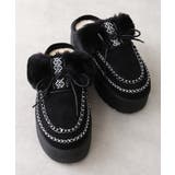 【25年秋冬新作】厚底 プラットフォーム モカシンデザイン ムートンシューズ | DEMETER | 詳細画像4 