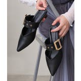 【25年春夏新作】ポインテッドトゥ バックルベルト ミュールパンプス | DEMETER | 詳細画像53 