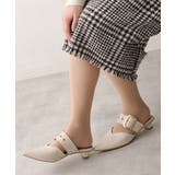 アイボリー | 【25年春夏新作】ポインテッドトゥ バックルベルト ミュールパンプス | DEMETER