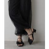 【25年春夏新作】2WAY スクエアトゥ シフォンリボン ストラップサンダル | DEMETER | 詳細画像11