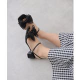 【25年春夏新作】2WAY スクエアトゥ シフォンリボン ストラップサンダル | DEMETER | 詳細画像5