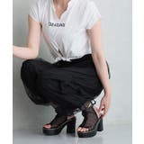 【26年春夏新作】厚底 プラットフォーム アンクルストラップ チュールサンダル | DEMETER | 詳細画像12 