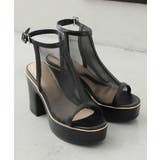 【26年春夏新作】厚底 プラットフォーム アンクルストラップ チュールサンダル | DEMETER | 詳細画像4 