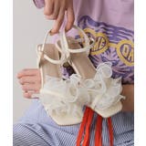 【25年春夏新作】スクエアトゥ フリル アンクルストラップ サンダル | DEMETER | 詳細画像14