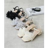 【25年春夏新作】スクエアトゥ フリル アンクルストラップ サンダル | DEMETER | 詳細画像3