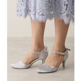 シルバー | 【25年春夏新作】パールビジュー アンクルストラップ オケージョンパンプス | DEMETER