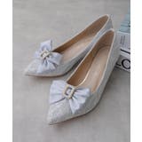 取り外しリボン付き グリッターレース素材 ポインテッドトゥ | DEMETER | 詳細画像10