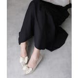 取り外しリボン付き グリッターレース素材 ポインテッドトゥ | DEMETER | 詳細画像17